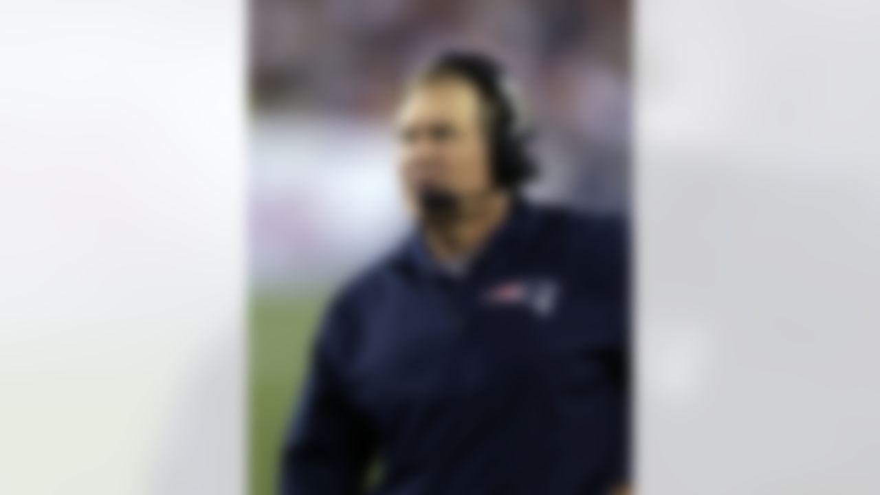 New England Patriots head coach Bill Belichick watches in the second quarter of an NFL preseason football game against the Tampa Bay Buccaneers Friday, Aug. 16, 2013, in Foxborough, Mass. (AP Photo/Charles Krupa)