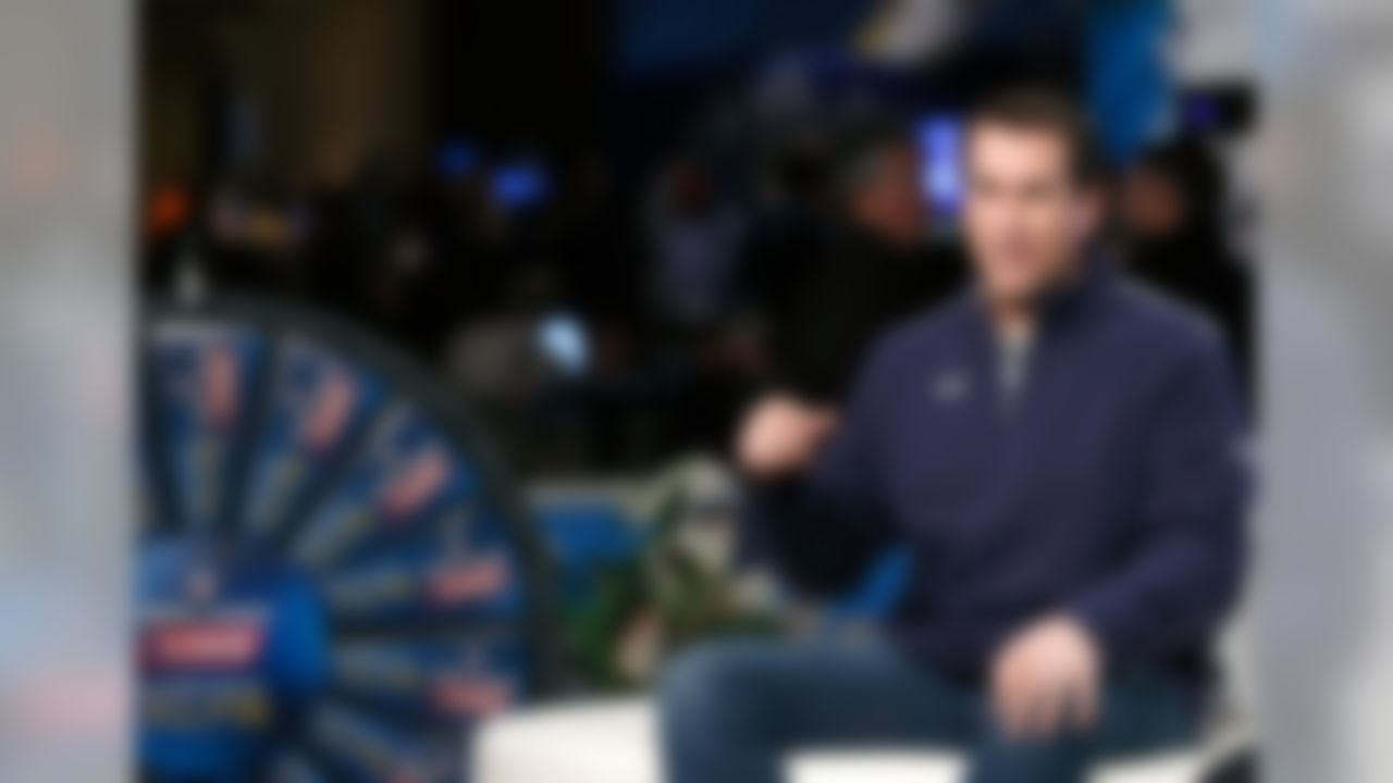 Actor and comedian Rob Riggle on Radio Row at the Super Bowl XLVIII media center in the Sheraton Hotel on Wednesday, January 29, 2014 in New York, NY. (Perry Knotts/NFL)