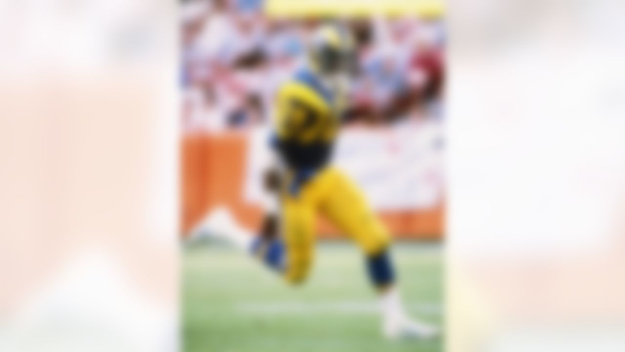 In 11 season, Eric Dickerson played for four different teams, gaining 13,259 rushing yards.