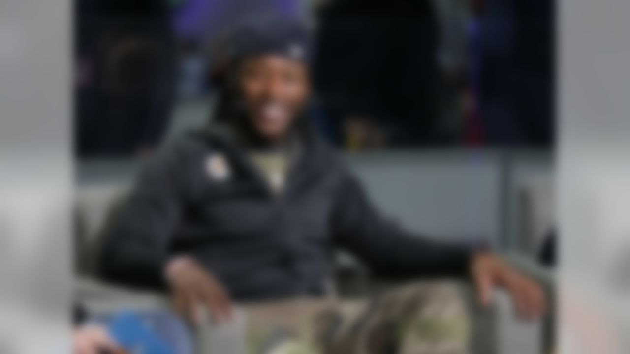 New Orleans Saints running back Alvin Kamara (41) at Super Bowl Today Live, Friday, Feb. 1, 2019 in Atlanta.