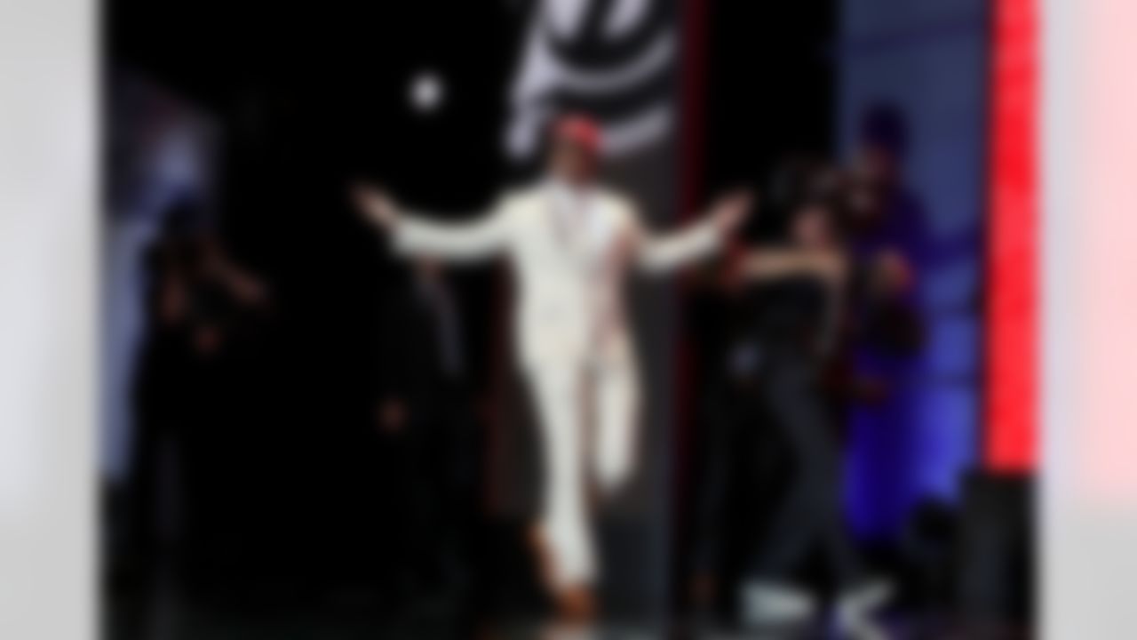 Florida cornerback Vernon Hargreaves walks onto the stage after being drafted by the Tampa Bay Buccaneers during the 2016 NFL Draft at the Auditorium Theatre on Thursday, April 28, 2016 in Chicago. (Perry Knotts/NFL)