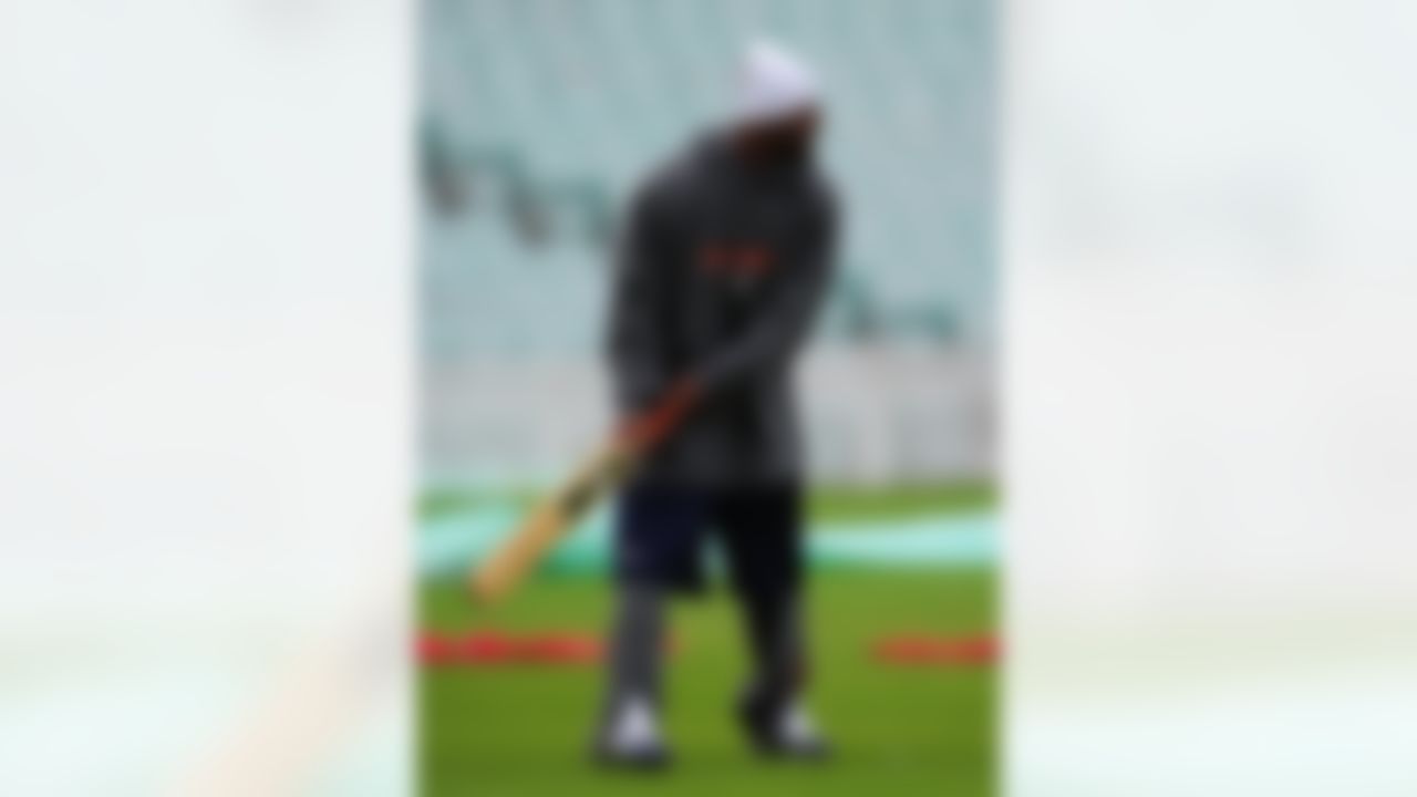 October 29, 2010; London, ENGLAND; Denver Broncos safety Brian Dawkins (20) plays cricket before practice at the Brit Oval. The Broncos will play the San Francisco 49ers in a regular season game at Wembley Stadium on October 31. Mandatory Credit: Kyle Terada-US PRESSWIRE