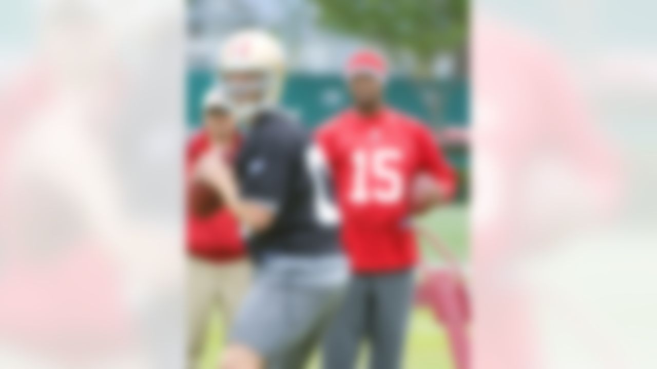 Smith didn't have a contract beyond 2010 and, because of the lockout, his career was in limbo (although indications were that the Niners wanted him back). That didn't stop him, though, from leading voluntary workouts with members of San Francisco's offense. Even though receiver Michael Crabtree attended, he didn't exactly give Smith a ringing endorsement.