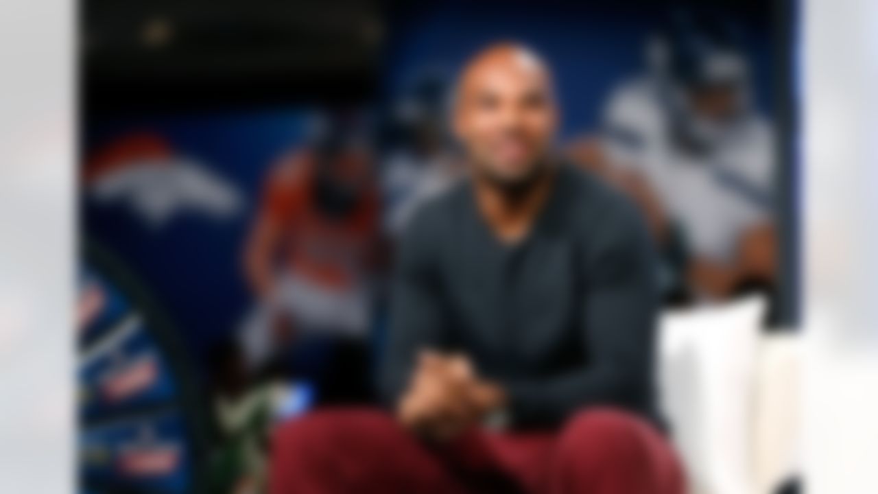 Chicago Bears running back Matt Forte speaks on the NFL.com LIVE set on Radio Row at the Super Bowl XLVIII media center in the Sheraton Hotel on Wednesday, January 29, 2014 in New York, NY. (Perry Knotts/NFL)