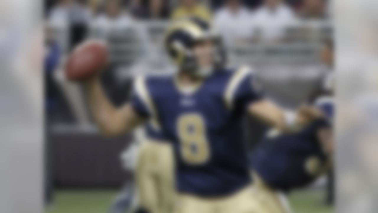 Draft: 2010
Team: St. Louis Rams
After five mostly injury-riddled seasons in St. Louis, Bradford was traded to the Philadelphia Eagles. His NFL career started promising -- he earned NFL Offensive Rookie of the Year honors in 2010, and had a career-high 3,702 yards and 21 touchdowns passing in 2012 -- but knee injuries kept Bradford out of all but seven games the past two seasons. Of the 20 quarterbacks selected No. 1 overall (excluding Winston since he has yet to play in the NFL), only four have failed to record a single playoff appearance. Bradford is one of them. The other four? Not exactly elite company: JaMarcus Russell, David Carr and Tim Couch.
