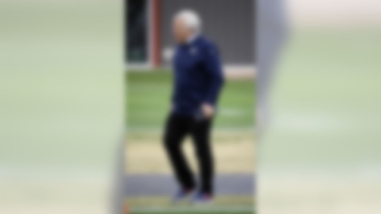 New England Patriots owner Robert Kraft walks on the sideline during practice Thursday, Jan. 29, 2015, in Tempe, Ariz. The Patriots play the Seattle Seahawks in NFL football Super Bowl XLIX Sunday, Feb. 1. (AP Photo/Mark Humphrey)
