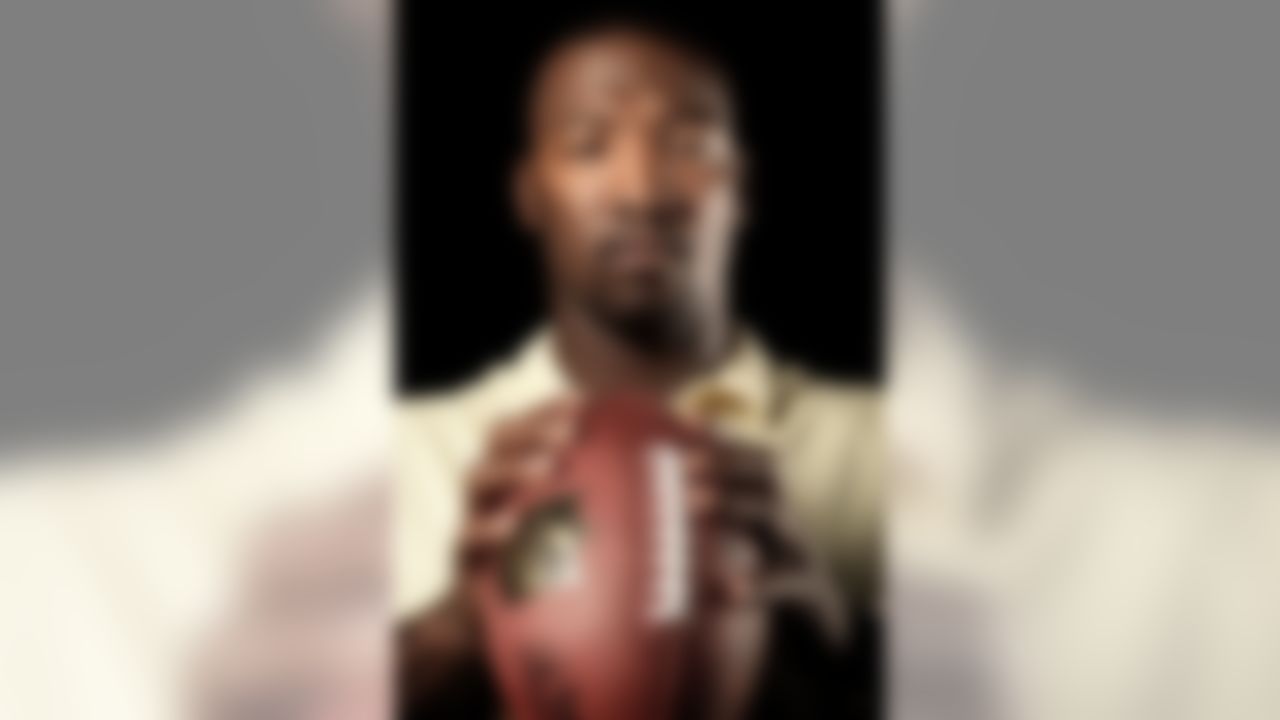 Shaun Phillips poses for a portrait on the NFL Network set in Culver City, California on July 9, 2009. (Photo by Ben Liebenberg/NFL.com)