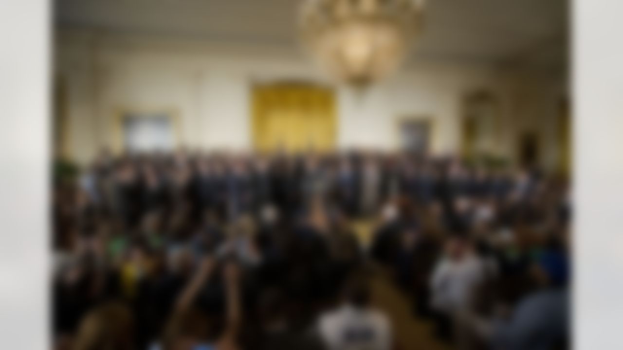 President Barack Obama speaks in the East Room of the White House in Washington, Wednesday, May 21, 2014, during a ceremony honoring the NFL Super Bowl champion Seattle Seahawks football team. The Seahawks defeated the Denver Broncos in Super Bowl XLVIII. (Pablo Martinez Monsivais/Associated Press)