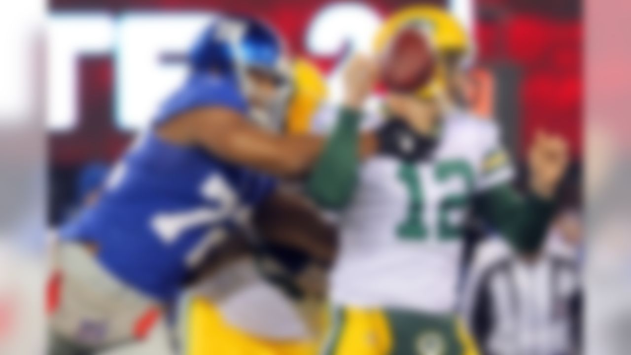 Through 11 games, Green Bay Packers quarterback Aaron Rodgers has been sacked 37 times this season, most in the NFL, and more than he was sacked in all of 2011 (36). Rodgers has also thrown more interceptions this season (7) than he did last season (6).