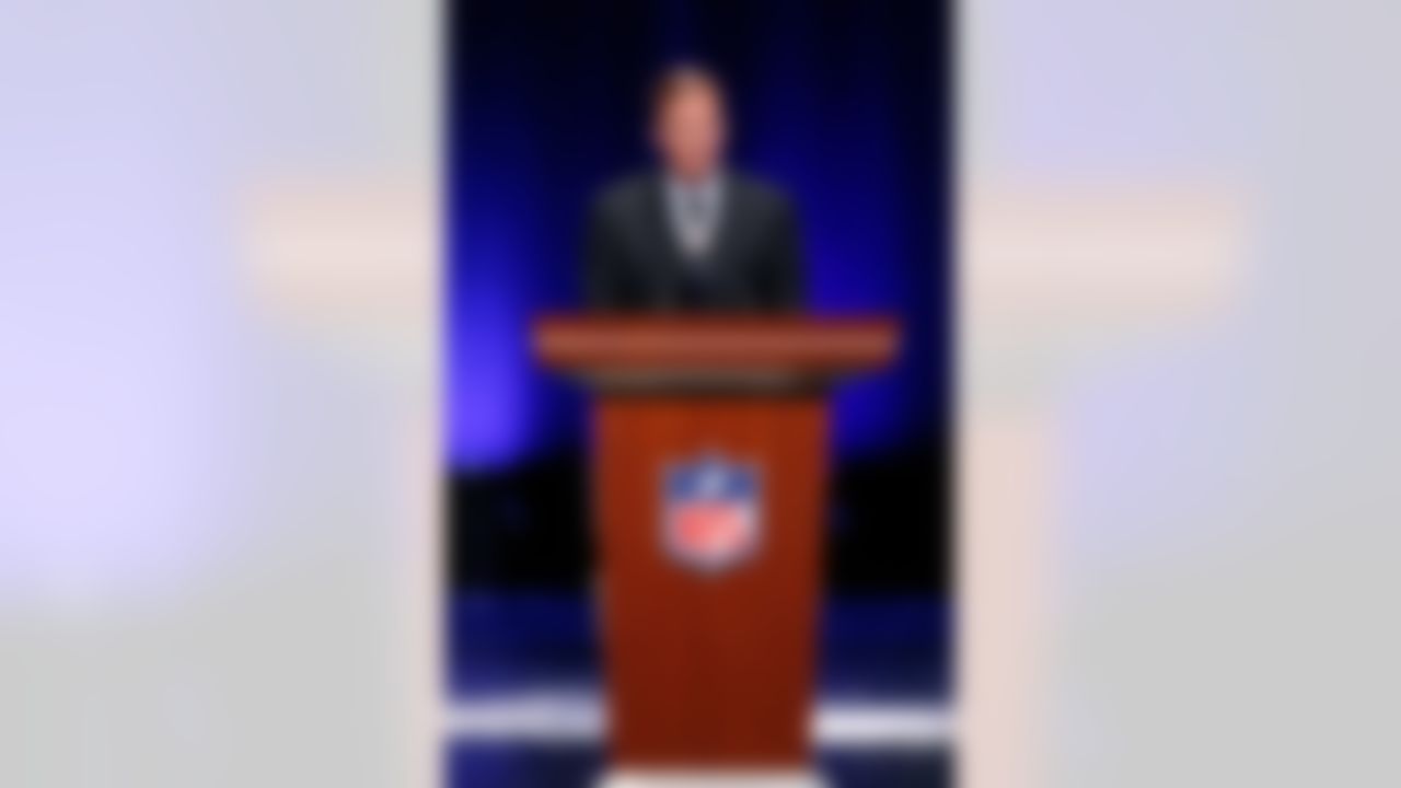 NFL Commissioner Roger Goodell speaks during a press conference at the Rose Theater on Friday, January 31, 2014 in New York, NY. (Perry Knotts/NFL)
