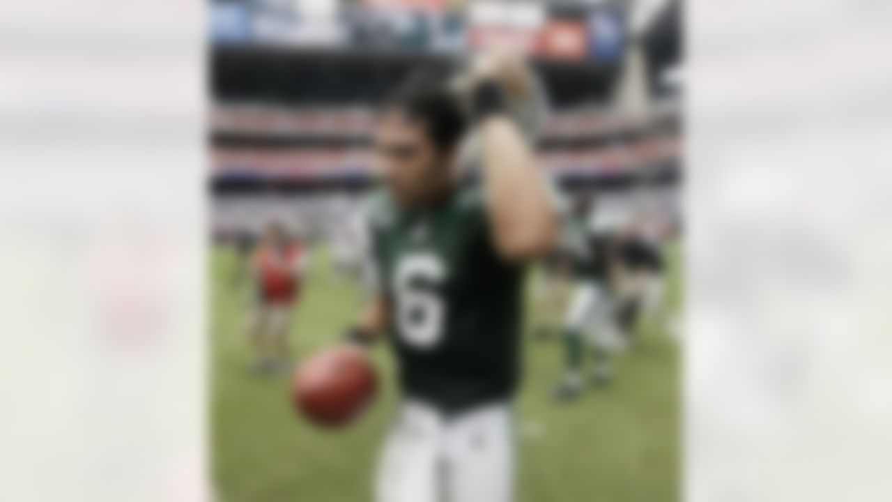 New York Jets' Mark Sanchez (6) walks off the field following their NFL football game against the Houston Texans Sunday, Sept. 13, 2009 in Houston. The Jets beat the Texans 24-7. (AP Photo/David J. Phillip)
