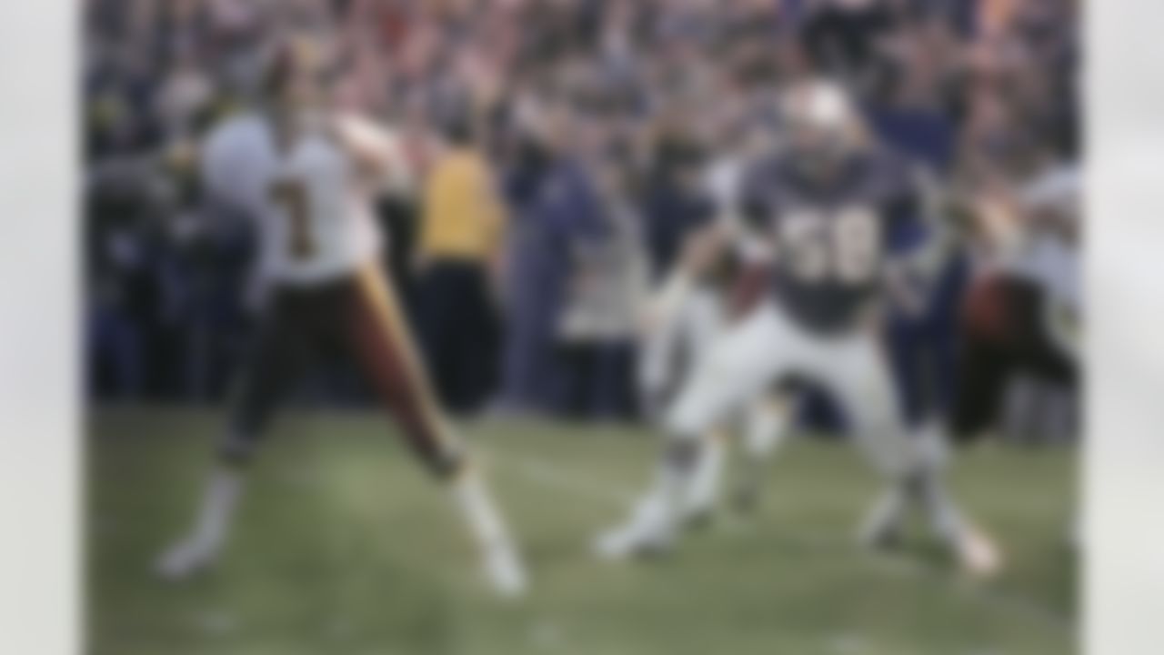 Washington Redskins quarterback Joe Theismann (7) gets ready to throw a pass down field against the Miami Dolphins in the Super Bowl XVII in Pasadena, CA January 30, 1983. (Associated Press)