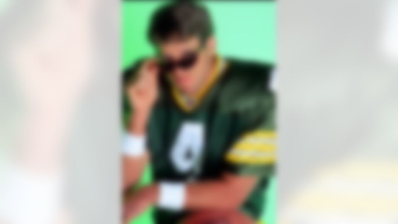 Green Bay Packers QB Brett Favre poses for a portrait in Orlando before the QB Challenge at Wide World of Sports. (AP Photo/Tom DiPace)