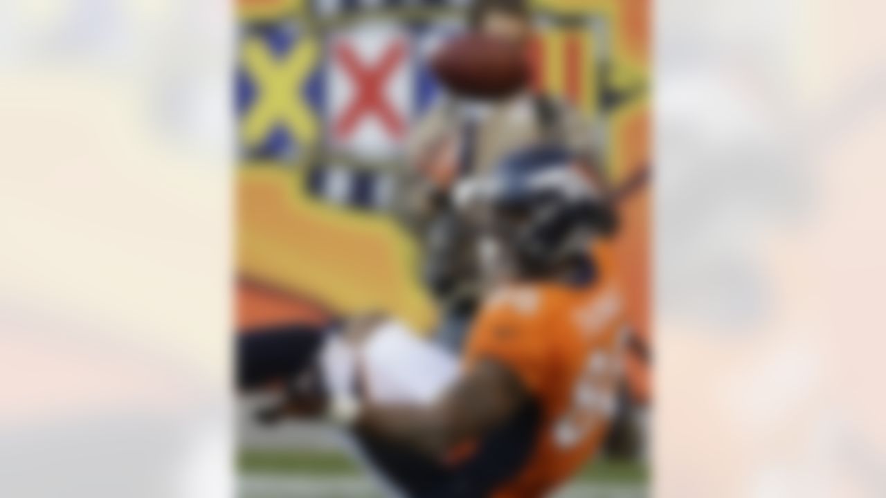 Denver Broncos wide receiver Demaryius Thomas (88) reacts after scoring a touchdown against the Tampa Bay Buccaneers in the third quarter of an NFL football game, Sunday, Dec. 2, 2012, in Denver. (AP Photo/Joe Mahoney)