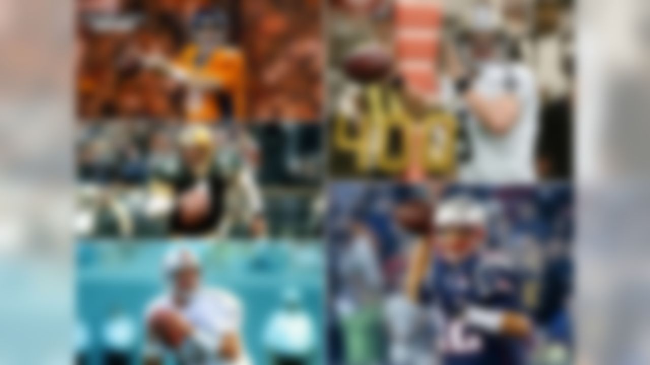 Over the course of the NFL's first 96 seasons, only 3 players have ever amassed 400 career passing touchdowns: Peyton Manning, Brett Favre, and Dan Marino. Over the course of mere minutes on Sunday last week, two more could join that list. Drew Brees needs 3 passing touchdowns to join the 400 club, while Tom Brady needs 4.