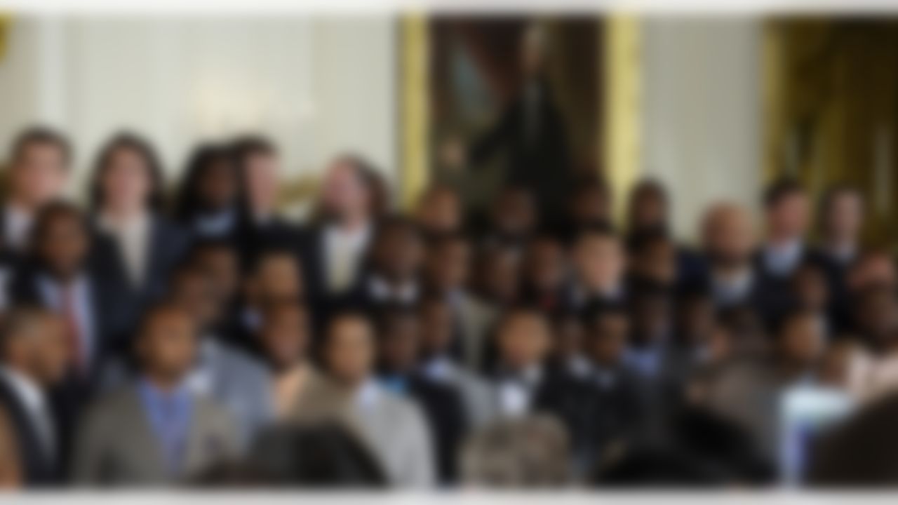 Members of the NFL Super Bowl champion Seattle Seahawks football team wait for the arrival of President Barack Obama in the East Room of the White House in Washington, Wednesday, May 21, 2014, where the president honored the team. The Seahawks defeated the Denver Broncos in Super Bowl XLVIII. (Susan Walsh/Associated Press)