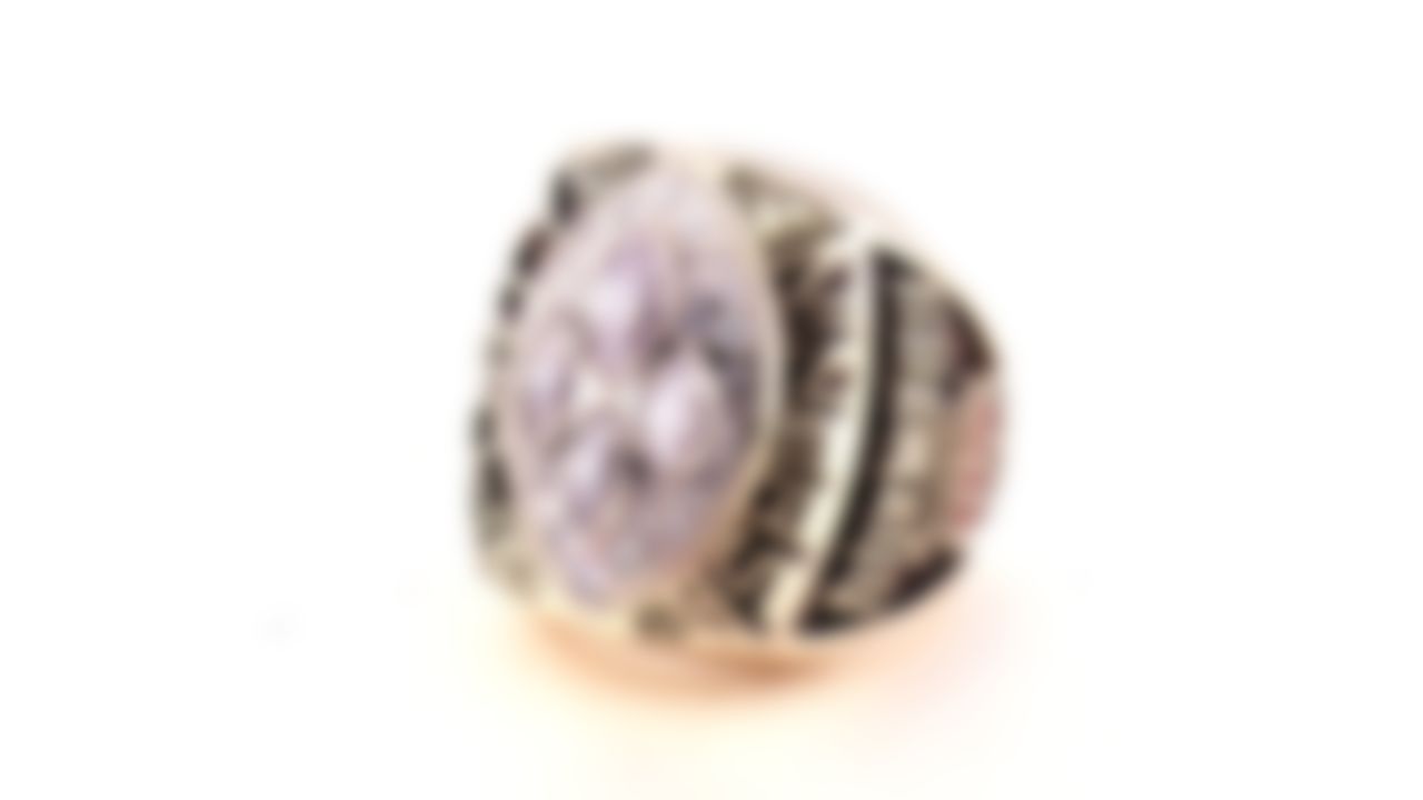 The San Francisco 49ers were awarded this Super Bowl XXIV ring after their win over the Denver Broncos in Super Bowl XXIV at the Superdome on January 28, 1990 in New Orleans, Louisiana. The 49ers defeated the Broncos 55-10. (AP Photo/Paul Spinelli)