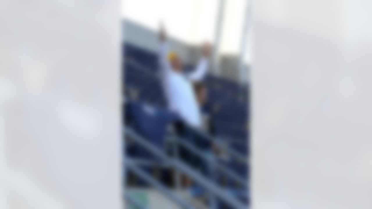 May 11, 2012; San Diego, CA, USA; Fans pray at the Celebration of Life for Junior Seau at Qualcomm Stadium. Mandatory Credit: Kirby Lee/Image of Sport-US PRESSWIRE