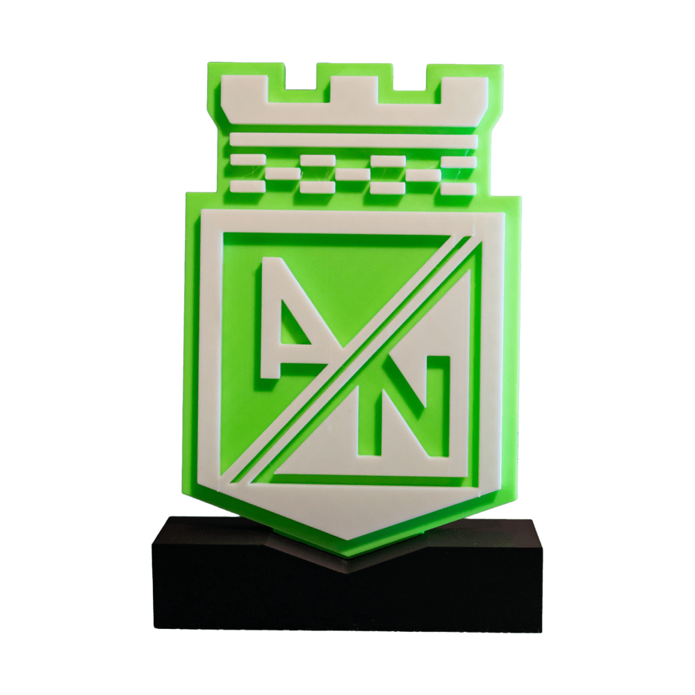 Escudo de Atlético Nacional en 3D