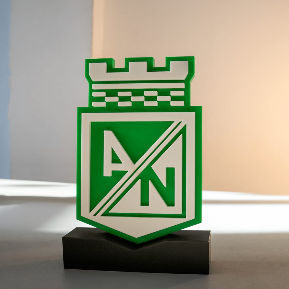Escudo de Atlético Nacional en 3D