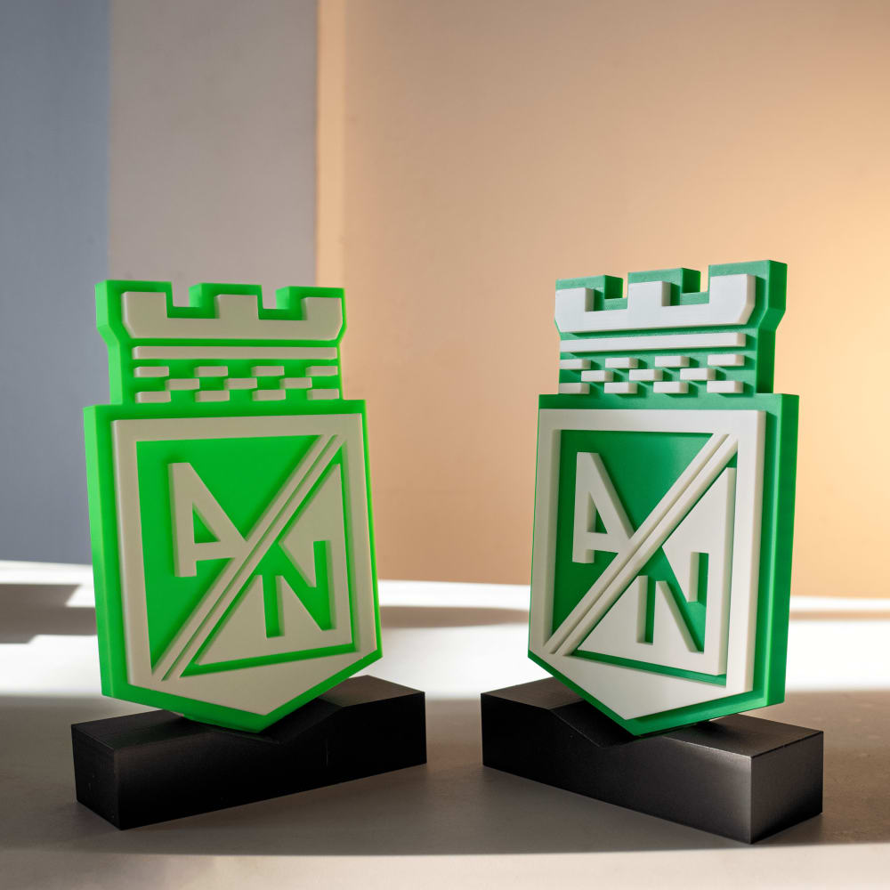 Escudo de Atlético Nacional en 3D