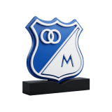 Escudo Millonarios FC 3D con Base view 1