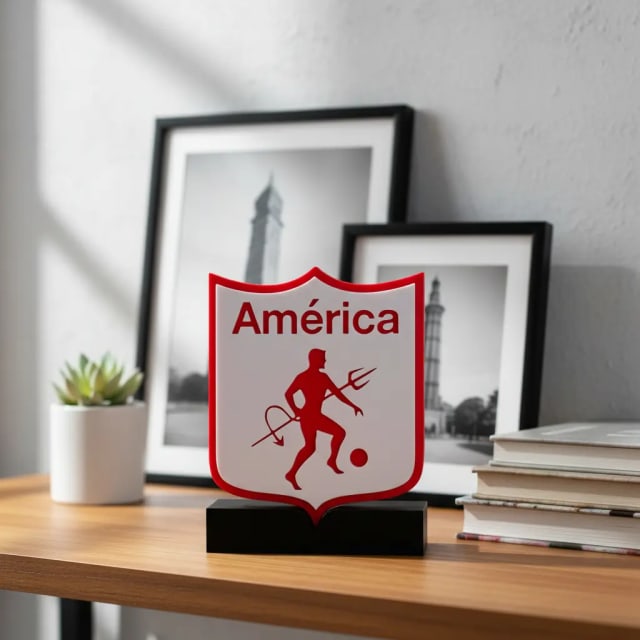 Escudo en 3D América de Cali view 3