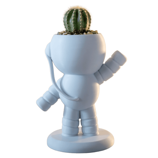 Maceta Astronauta Decorativa 3D -  Para Suculentas y Cactus view 2