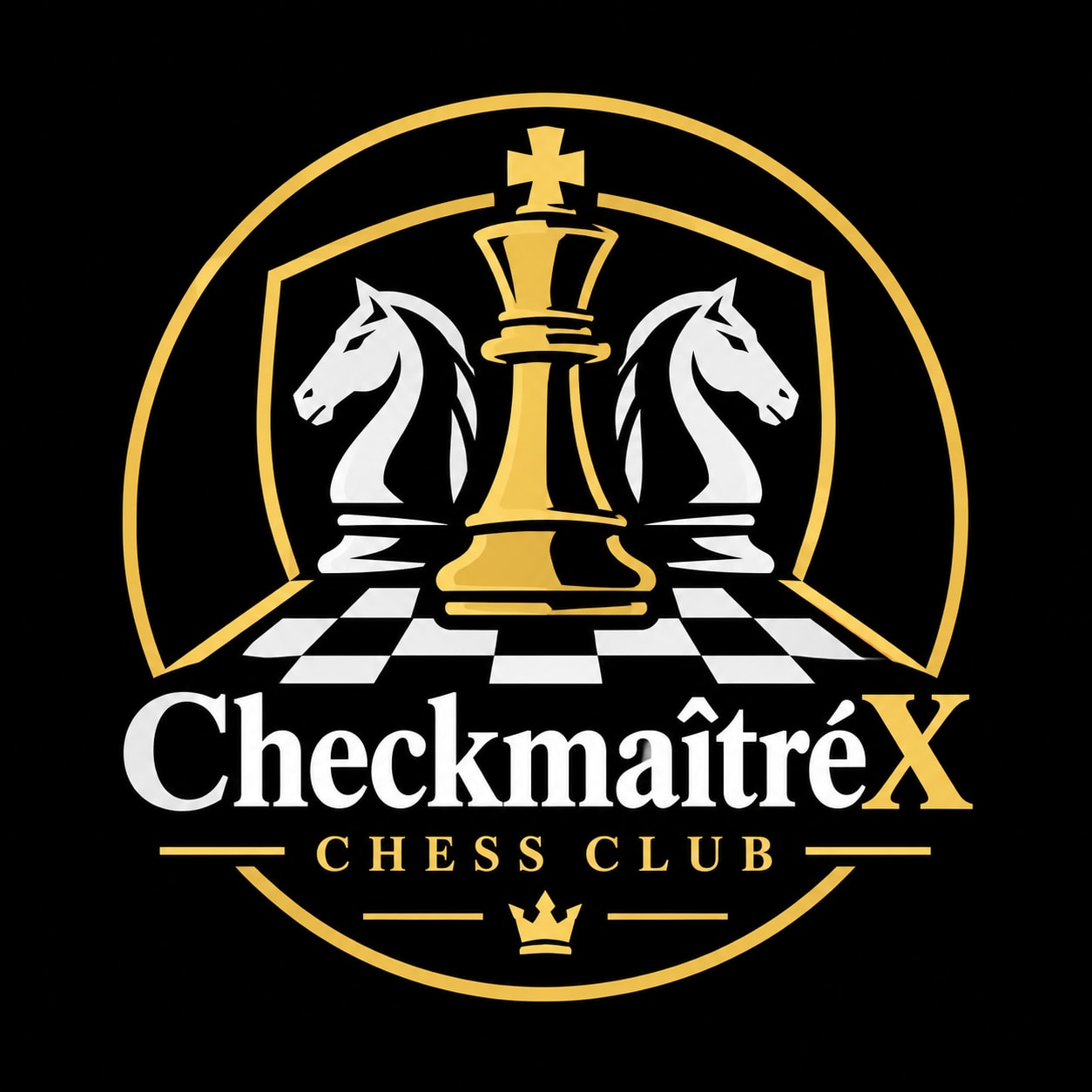 CheckmaîtréX Chess Club Logo