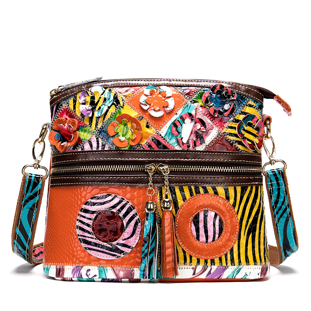 Head Layer Color Cowhide Shoulder Bag Woman — image 1