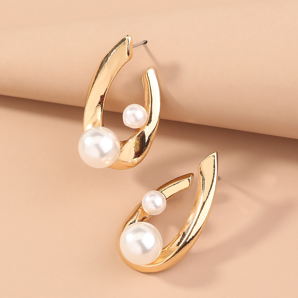 European and American cross-border ins wind pearl earrings European and American cross-border temperament earrings U-sha