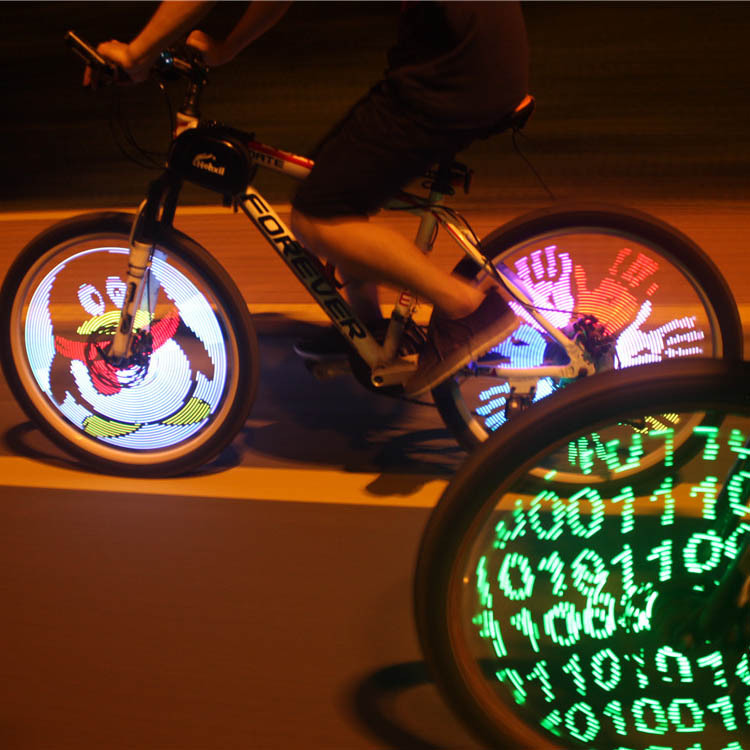 Lumieres Programmables Pour Velo Electrique 128, Bricolage, Rayons De Roues, Lampe Pour Pneus, Affichage D'image Pour Le