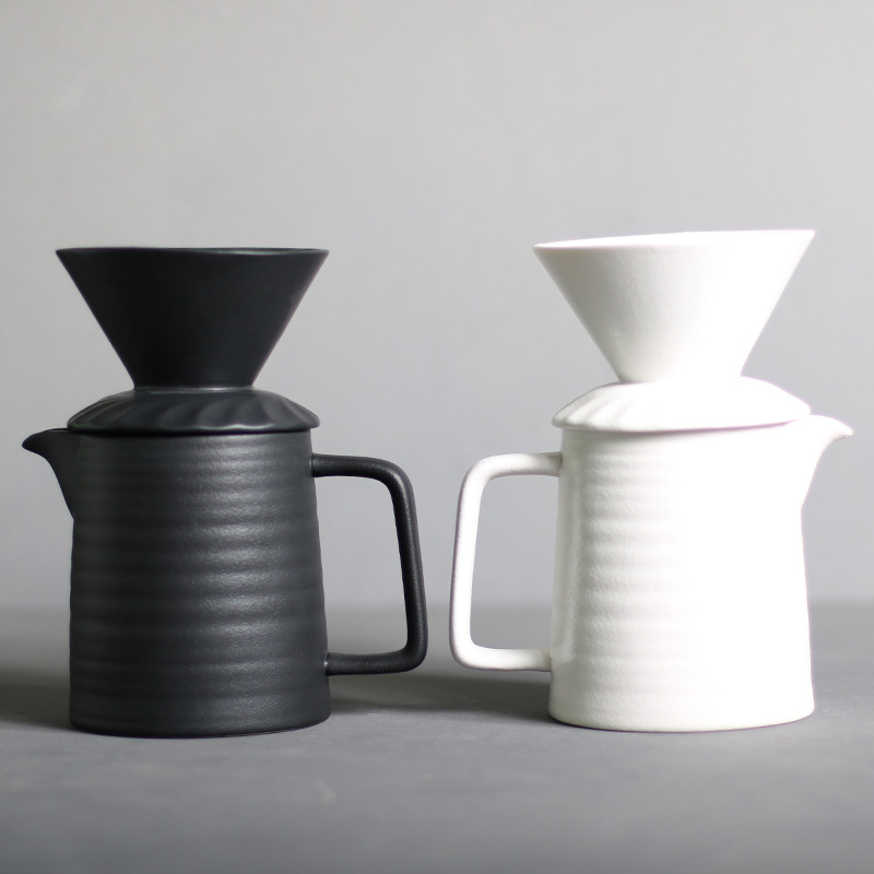 Coarse Ceramic Coffee Utensil Pour-Over Set