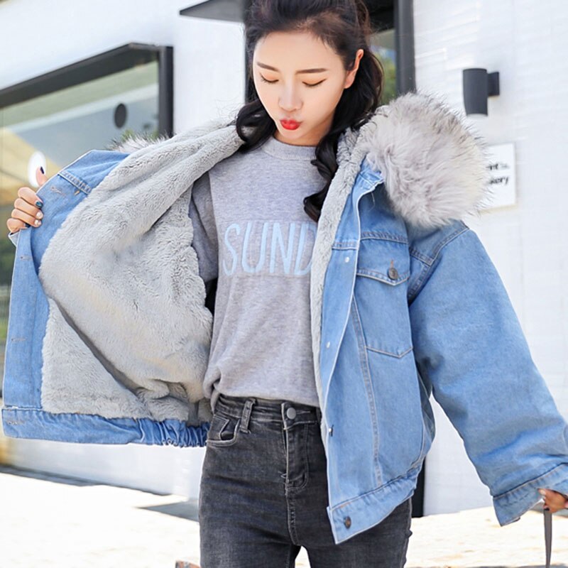 Femmes veste mode hiver manteau chaud coton Denim veste femmes à capuche veste manteau femme Bomber vestes Parkas grande