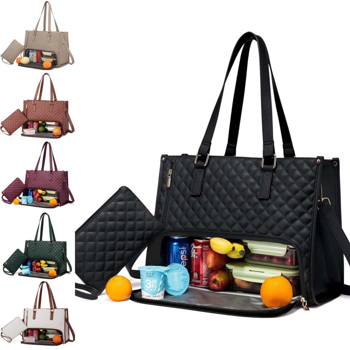 Fashionable Lunch Tote Bag Women's Thermal Insulation Lunch Box Leak-proof .......