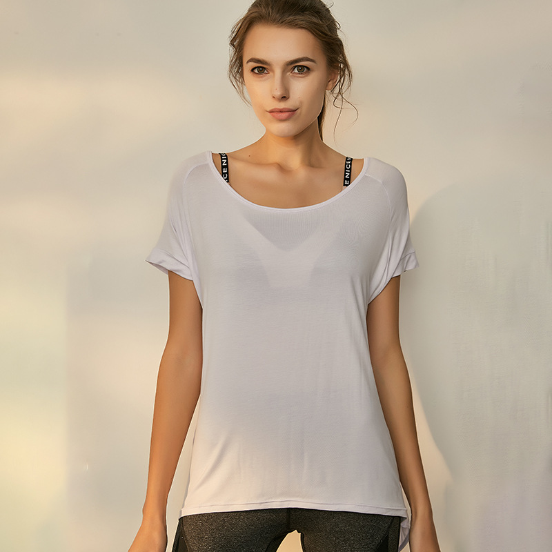 Short-sleeved Women's Summer Fitness Top And Quick-drying Vest