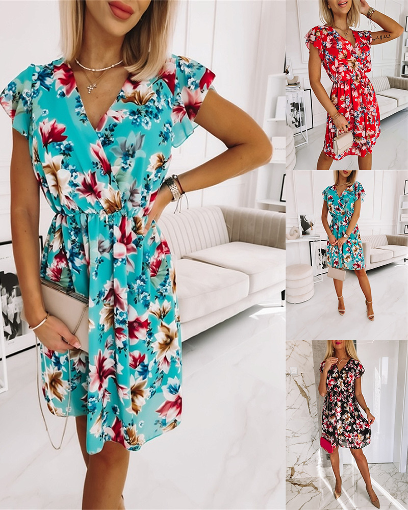 Vêtements pour femmes à motifs tendance styles européen et américain  ....European And American Fashion Print Women's