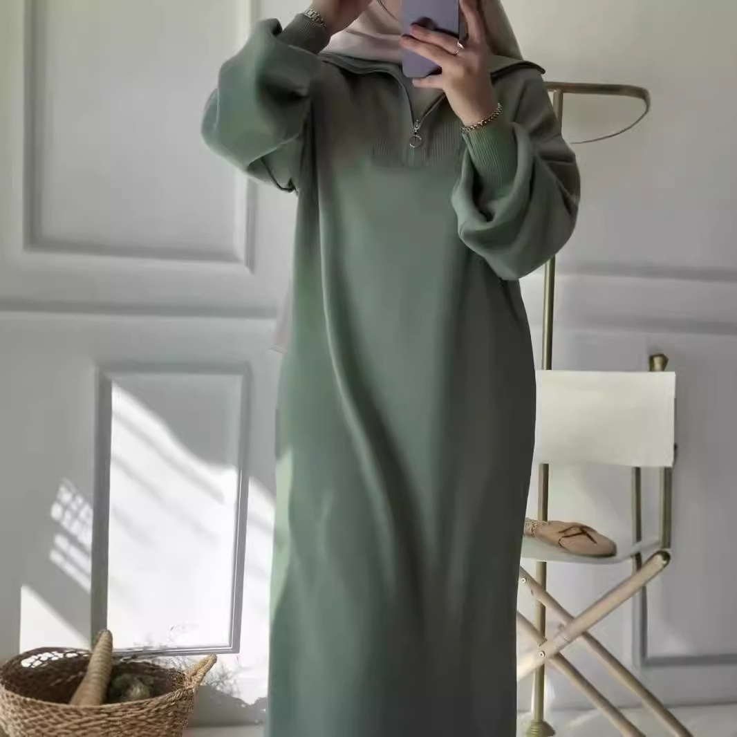 Robe polo tendance, chaude et ample pour femme