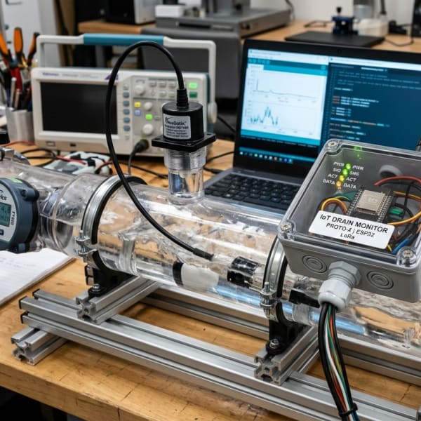 AI-Assisted Smart Waste Segregation Bin — Real-world physical engineering prototype photography