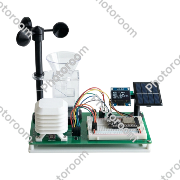 Mini Weather Station Kit — Real-world physical engineering prototype photography