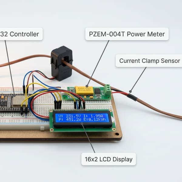 Portable Power-Quality and Harmonics Logger — Real-world physical engineering prototype photography