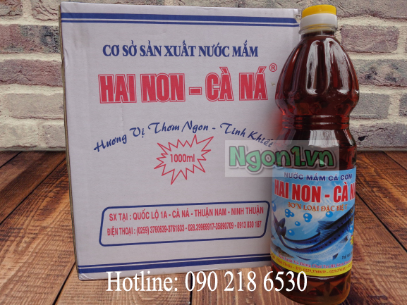 Nước mắm Hai Non - Cà Ná 30 độ đạm (6 chai 1l/ thùng)