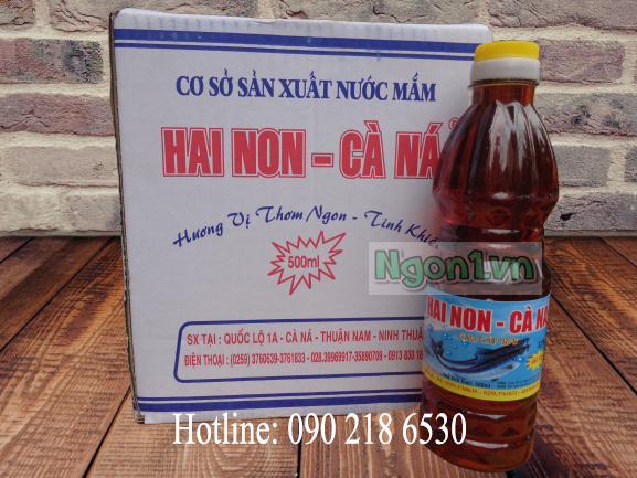 Nước mắm Hai Non Cà Ná 32 độ đạm (6 chai 500ml/ thùng)