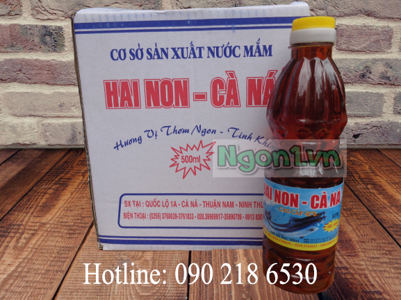 Nước mắm Hai Non Cà Ná 32 độ đạm (6 chai 500ml/ thùng)