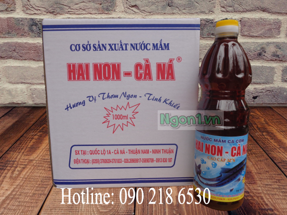 Nước mắm Hai Non Cà Ná 32 độ đạm (6 chai 1l/ thùng)