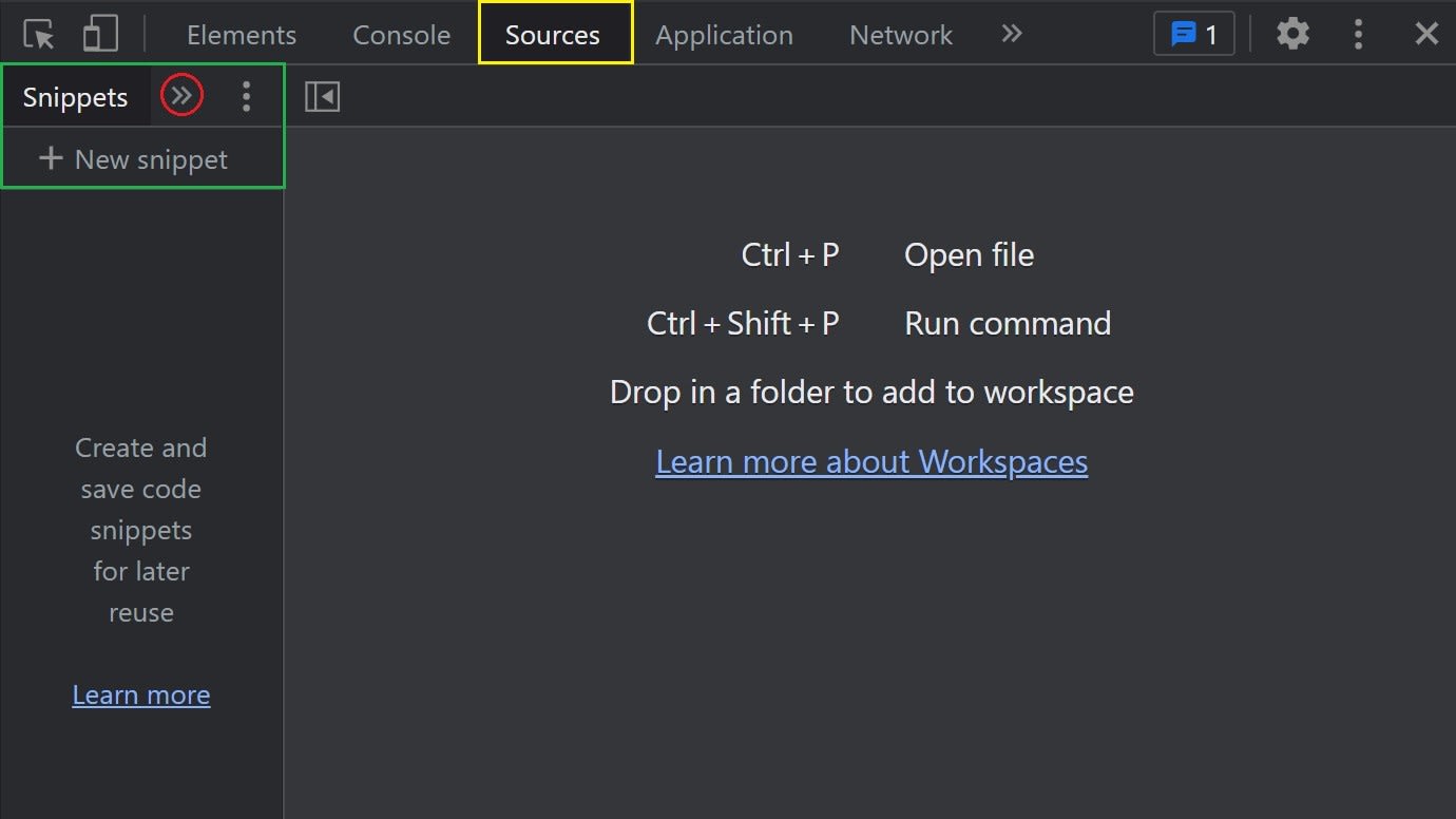Chrome Dev Tools Snippets
