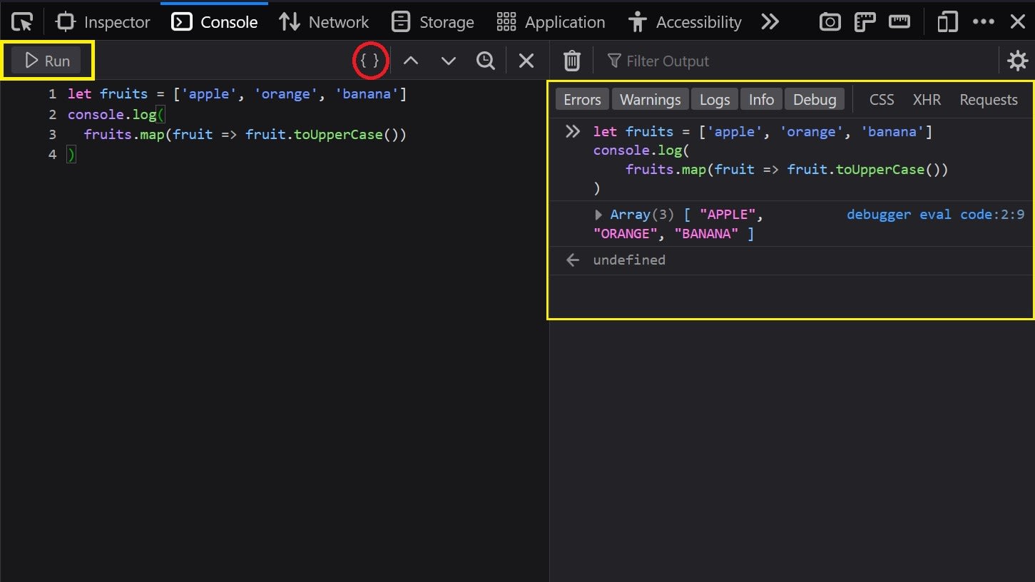 Firefox Dev Tools Snippets Example