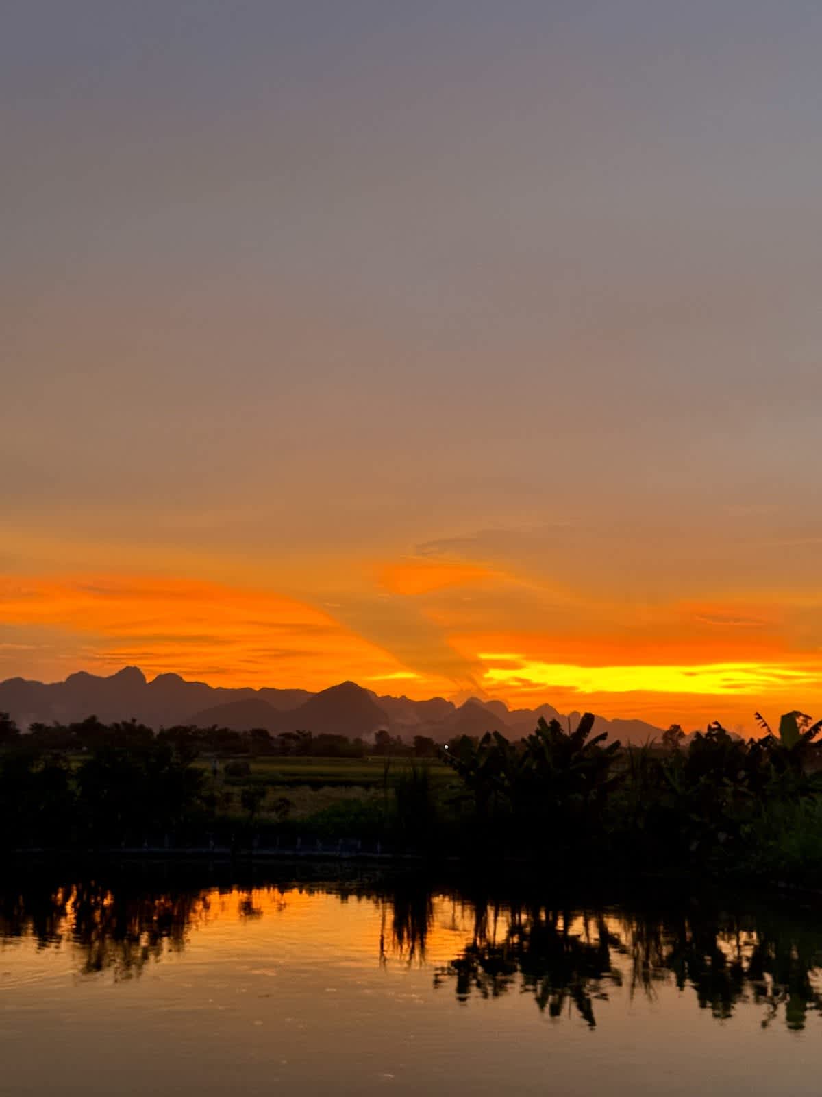 Sunset over the fields