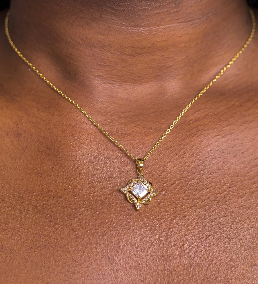 Square Crest Necklace, primary view