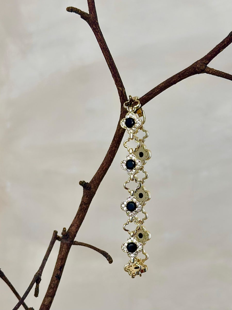 Onyx Clover Bracelet, primary view